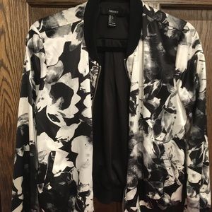 Forever 21 Floral Bomber Jacket
